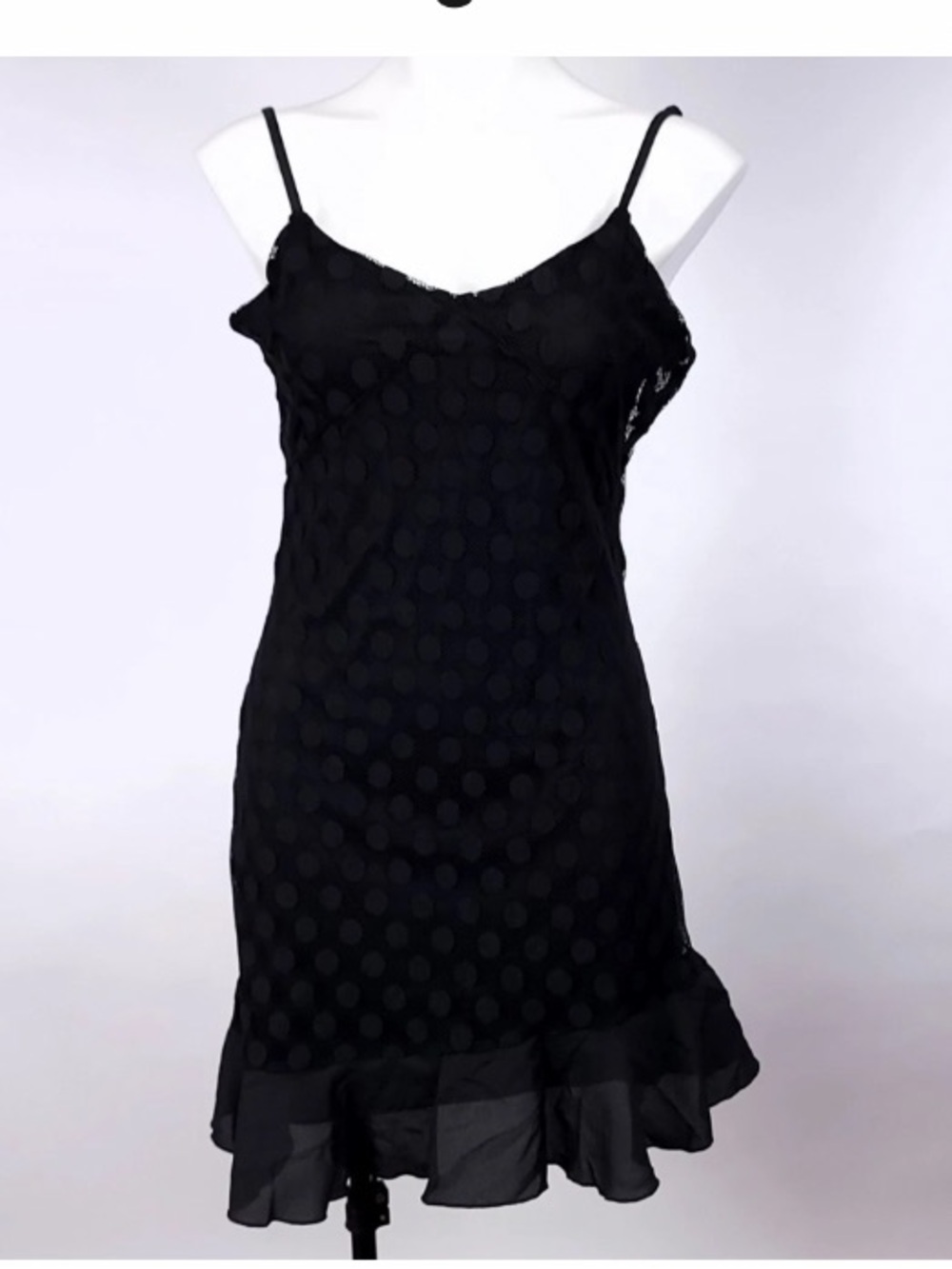 Black Polka Dot Slip Dress